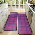 thumbnail image 4 of Kitchen Rugs Sets Of 2,Pink Purple Checkered Pattern Anti Fatigue Kitchen Mat Rugs Non Slip Washable,Decorative Kitchen Floor Mats for Kitchen,Sink,Laundry,17"x47"+17"x47", 4 of 5
