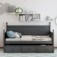 thumbnail image 2 of Veryke Traditional Manufactured Wood Storage Daybed, Twin, Gray, 2 of 5