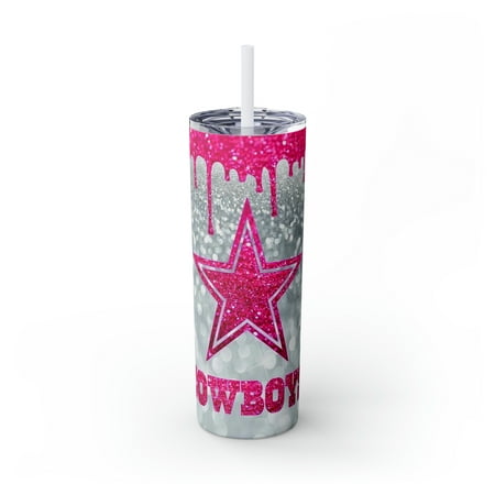 

Cowboys Pink Skinny Tumbler with Straw 20oz