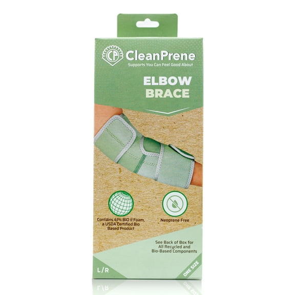 CleanPrene Elbow Support, Sustainable, Biobased Support, One Size, Fits Left or Right