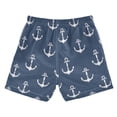 thumbnail image 2 of Hand Drawn Anchors Pattern Swim Trunks Quick Dry Beach Pool Board Shorts Lightweight Stylish Print Sizes 2T to XL, 2 of 8