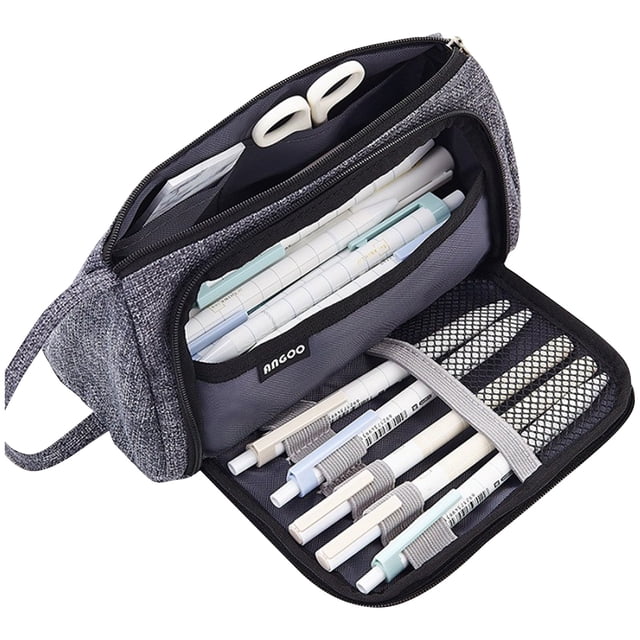 Estuche para lápices ligero de gran capacidad, bolsa de almacenamiento grande para oficina, universidad y escuela