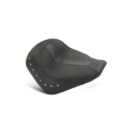 - Mustang 75392 Studded Solo Seat for Scout - Black (Black Leather Inserts)