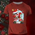 thumbnail image 1 of Camiseta de hombre Feliz Navidad alfabeto Santa 3d impreso manga corta cuello redondo pulóver ropa de hombre de gran tamaño camisetas de dibujos animados, 1 of 4