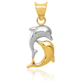 thumbnail image 3 of 14K Solid Yellow Gold Sea Dolphin Necklace Ocean Fish Pendant Summer Beach Nautical Charm, 3 of 8