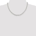 thumbnail image 5 of White Sterling Silver necklace Cable chain 18 in 6.8 mm, 5 of 5