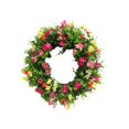thumbnail image 5 of S SERENABLE Spring Wreath Artificial Wreath 18 inch Simple Flower Wreath Hanging Wreath for Front Door Farmhouse ,Wedding, Window ,Wall, 5 of 8
