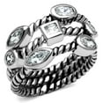 thumbnail image 1 of Bague pour Femmes en Acier Inoxydable Poli avec AAA Grade CZ en Transparent - Taille 5, 1 of 1