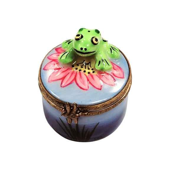 Mini Frog Limoges Box Figurine for Nature Lovers Gift Limoges Box Porcelain Figurine