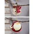 thumbnail image 4 of Wrought iron Christmas pendant American retro old decoration Snowman Santa Claus pendant Christmas tree decoration (old man right), 4 of 5