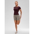 thumbnail image 4 of CRZ YOGA Softembrace High Neck Tops for Women Soft Casual Shirts Basic Short Sleeve T-Shirt, 4 of 6