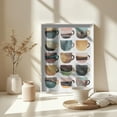 thumbnail image 4 of Earthy Coffee Cups Framed Art Modern Wall Decor, 4 of 15