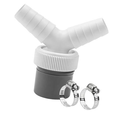 Double Outlet Laundry Drain Connector Y Shaped Splitter Plastic Texture Suitable for 40mm Pipes for Efficient Drainage