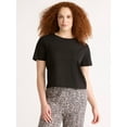 thumbnail image 2 of Joyspun Women’s Scoop Neck Sleepwear Tee with Short Sleeves, Sizes S-3X, 2 of 6