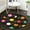 Color-2, variant on Velvet round floor mat Music Round Area Rug Colored Piano Keys Notes, Non-Slip Floor Mat Carpet for Bedroom Living Room Study Playing Classroom Decor