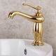 thumbnail image 2 of Grifo para Lavabo de Caliente / Frío con Un Orificio - Bronce, Se Describe Oro, 2 of 9