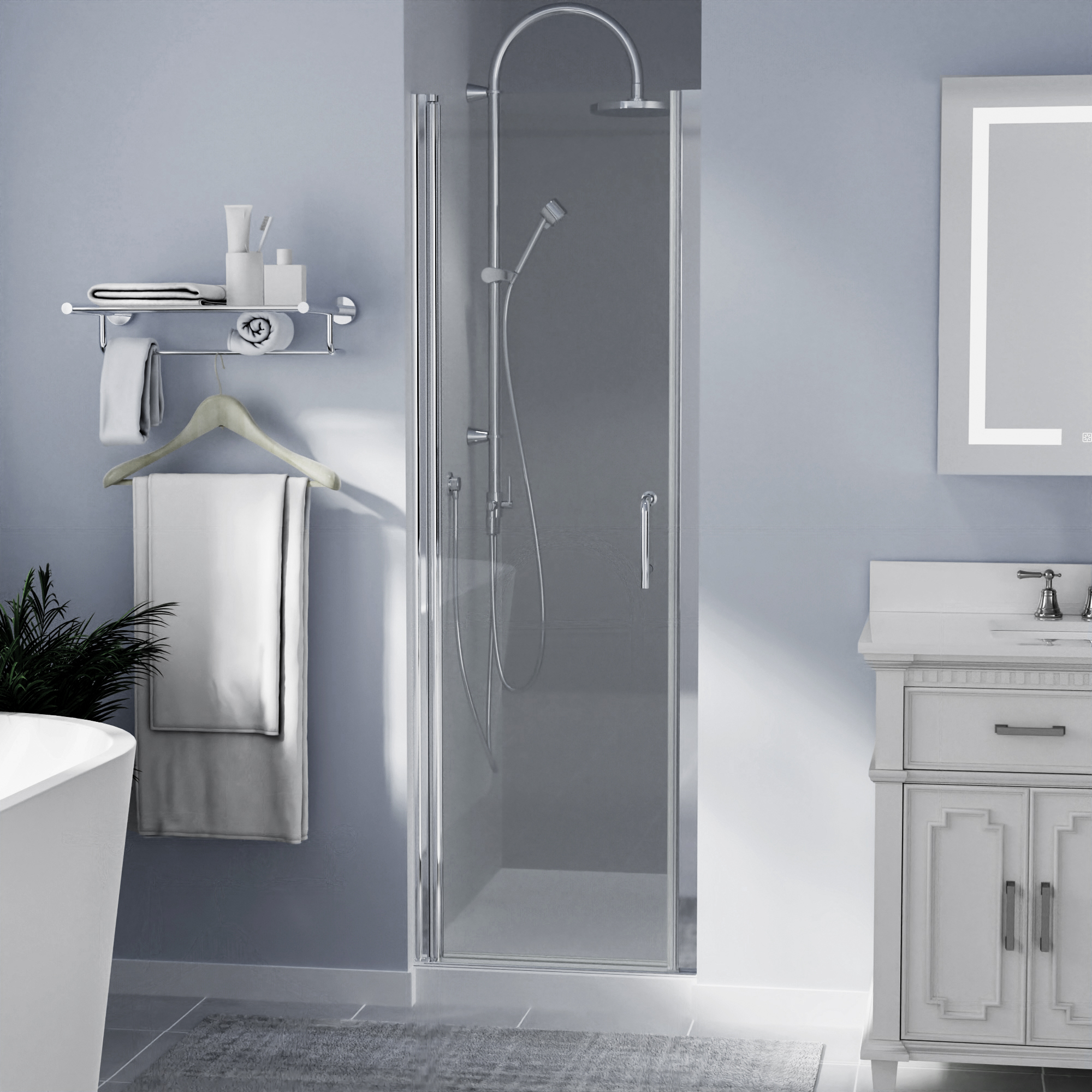 Flexible Strip Insert for Framed Swing Shower Doors 75" long