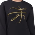 thumbnail image 3 of Women's G-III 4Her by Carl Banks Black Chicago Bulls Metallic Print Basketball Sketch Fleece Sweatshirt, 3 of 3