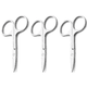 thumbnail image 1 of Tijeras de pelo facial curvadas y redondeadas para hombres – Tijeras para recortar bigote, pelo de nariz y barba, uso seguro para cejas, pestañas y pelo de orejas – Acero inoxidable profesional, 1 of 5