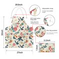 thumbnail image 7 of Pioneer Flower Floral Print Pattern Apron-Garden Aprons for Women with Pockets-Cotton Linen Waterproof Kitchen Cooking Gardening Aprons Adjustable for Kitchen,Cooking,BBQ and Salon 33x27 Inch, 7 of 7