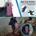 thumbnail image 6 of Xhy Samsung Galaxy A53 5G Case with Belt Clip Holster and Screen Protector Military Grade Full Body Multilayer Drop Protection 3 in 1 Rugged Durable Detachable for Samsung A53 5G Phone - Wine Pink, 6 of 8