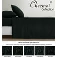 thumbnail image 5 of Chezmoi Collection Extra Soft Bed Sheets Set, Double Brushed Microfiber 14-Inches Deep Pockets, 4-Piece Sheet Set, King, Black, 5 of 8