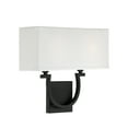thumbnail image 4 of Matte Black Two Light Wall Sconce from the Rhodes Collection, 4 of 5