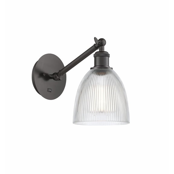 317-1W-OB-G382-LED-Innovations Lighting-Belfast - 1 Light Wall Sconce In Industrial Style-11.38 Inches Tall and 6 Inches Wide Oil Rubbed Bronze Clear