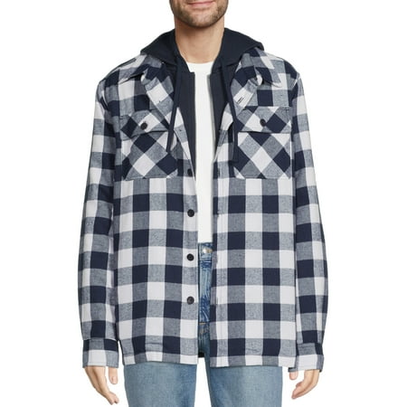 Tony Hawk Men's Quilted Lining Hooded Shacket