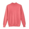 thumbnail image 5 of dGslk Women's Classic Crewneck Long Sleeve Pullover Sweater Soft Lightweight Knit Top for Everyday Comfort and Versatile Styling Hot Pink 2XL, 5 of 5