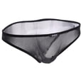 thumbnail image 1 of Mens Bikini Briefs Underpants Mesh See Through Pants Glitter XL, 1 of 8