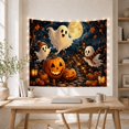 thumbnail image 5 of Armchair Bookshelf Cat with Festive Nighttime Around, Cozy Dark Academia for Book Lovers, Aesthetic Wall Decor, Halloween Gift, Tapestry Wall Hanging for Dorm and Living Room, 5 of 7
