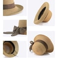 thumbnail image 4 of CoCopeaunts Womens Straw Hat Sun Hat Summer Beach Cap Bow Sun Hats UV Protection UPF50+, 4 of 4