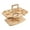 Beige, variant on Picnic table, portable outdoor wine table, picnic wine table, beach table, with 2 wine glass holders, wooden mini snack table, for picnic, camping, garden, beach table