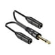 thumbnail image 3 of Cable divisor en Y de 6,35 mm, adaptador macho a 2 hembras de 6,35 mm, cable de altavoz, conector jack para estudio, amplificador y auriculares. Doble canal, 3 of 10