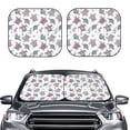 thumbnail image 2 of Naloa Tribal Style Turtle Print 2-Piece Windshield Sunshade,Foldable Car Front Window Sun Shades,for Most Sedans SUV Truck-Medium, 2 of 6
