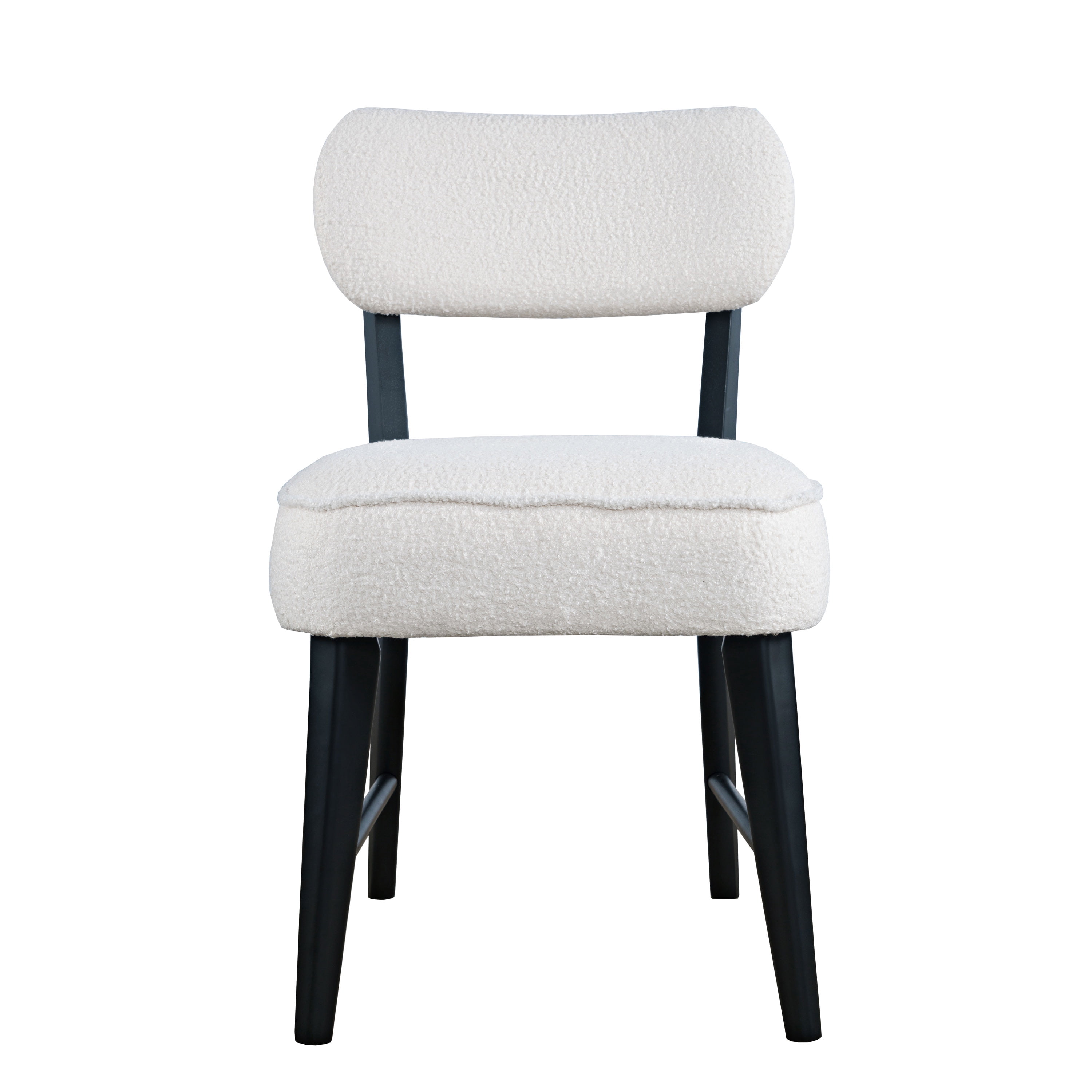 Wes Mid-Century Modern Boucle Upholstery Dining Chair (Set of 2)