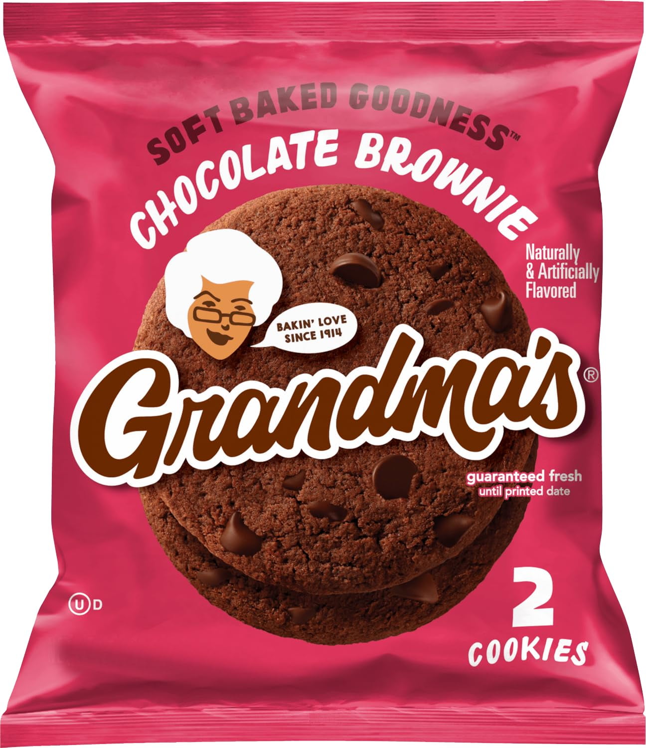 Grandma's Cookies, Chocolate Brownie, (Pack of 12) Bundled by SUPERDEALS, 2.50 Oz Bag, with Mystery Gift