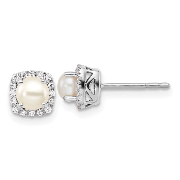 10kw Pearl and Diamond Earring
