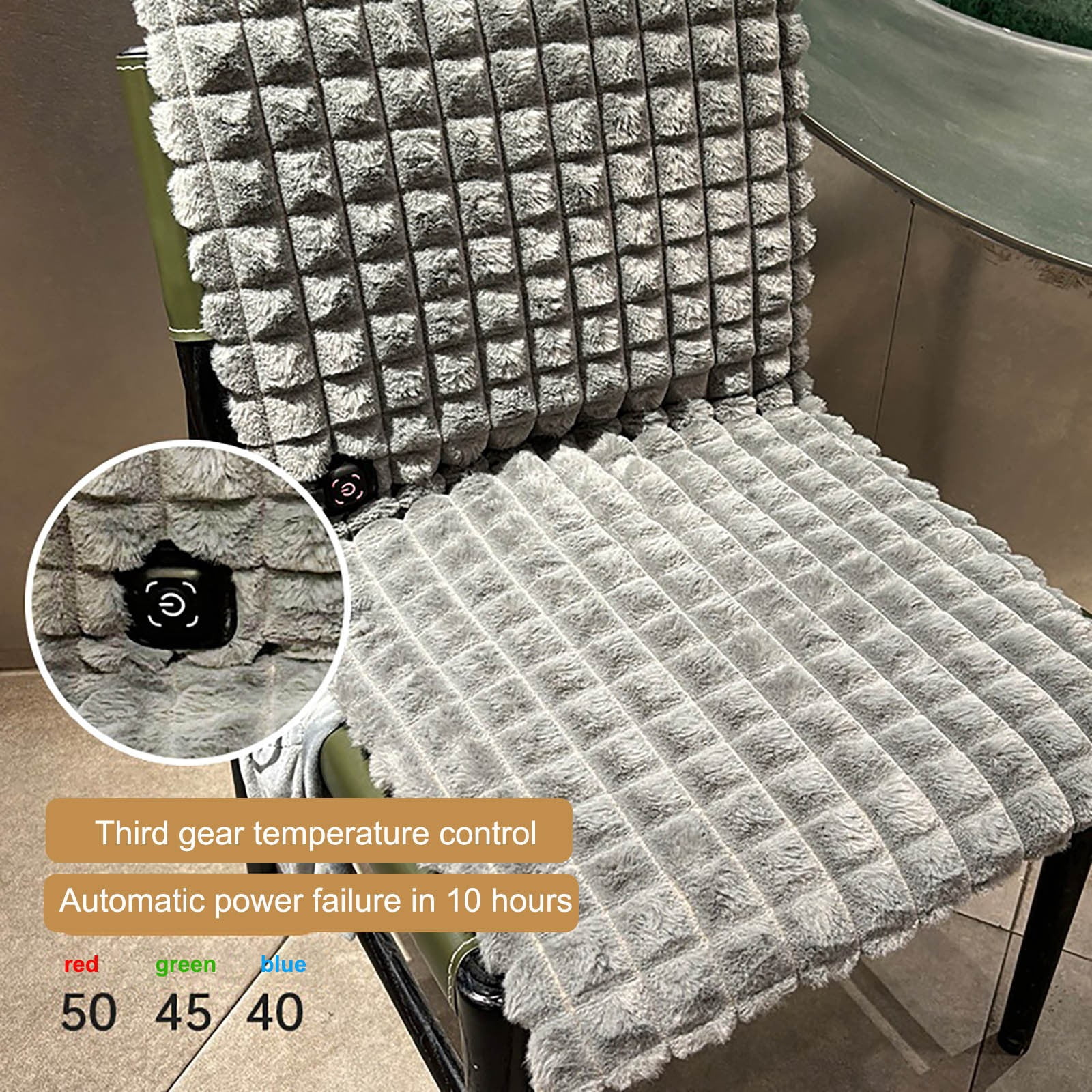 Heated Seat Cushion for Office Chair, Large Heating Area USB Powered Seat Pad with 3 Temperature Settings for Pain Relief and Improved Circulation