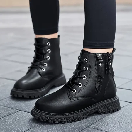 

GEDER-S1 Kids Teen Girls Boots Side Zip Booties For Fall Winter New