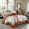 thumbnail image 2 of MarCielo Christmas Quilt Set Bedspread Set B022(Queen), 2 of 7