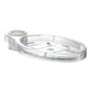thumbnail image 1 of Oval Shower Soap Dish Clear Soap Holder Bathroom Height Position Adjustable Soap Tray, 1 of 3