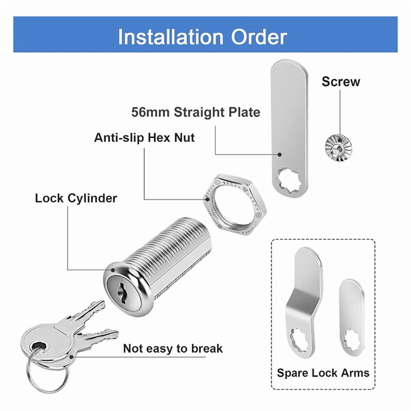 Cabinet Locks, Long Cam Locks Keyed Alike, Cabinet Cam Lock Set