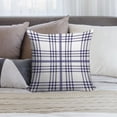 thumbnail image 6 of Blue Checkered Tartan Plaid Soft Plush Throw Pillow Covers 20"x20" Decorative Cushion Cases with Hidden Zipper for Sofa Couch Bed Living Room, Pillow Cover Only Made in USA, 6 of 6