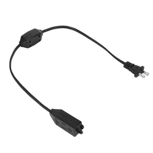 Cable de alimentación Nema 1 15P a Nema 1 15R 2 pines 3 enchufes Cable de conversión de energía de 2,1 pies con interruptor para el hogar enchufe estadounidense 125-250V