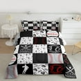 thumbnail image 2 of Manfei American Baseball Bedding Comforter Set for Kids, Grey Buffalo Geometric Twin Comforter Sets, Sport Player Reversible Bedding Set, Super Cozy Room Decor, 2-Piece, 2 of 8