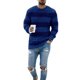 thumbnail image 2 of Suéter casual a rayas de moda para hombre, cuello redondo, top de punto, estilo versátil, fácil de limpiar, ajuste cómodo, 2 of 6
