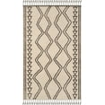 thumbnail image 2 of SAFAVIEH Kenya April Braided Geometric Fringe Area Rug, Ivory/Black, 6' x 9', 2 of 6