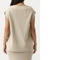 thumbnail image 3 of Juslio Women Sweaters Pullovers Sweaters vests Sweaters V Neck Sleeveless Fashion Beige, 3 of 9